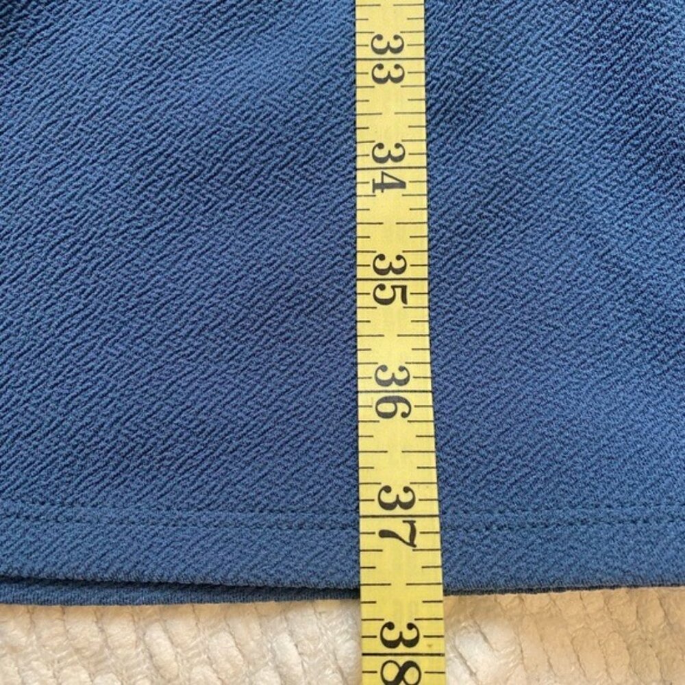 LulaRoe Two-Tone Fit & Flare Amelia Midi Dress Size XXS Light Peach & Slate Blue - Picture 8 of 8